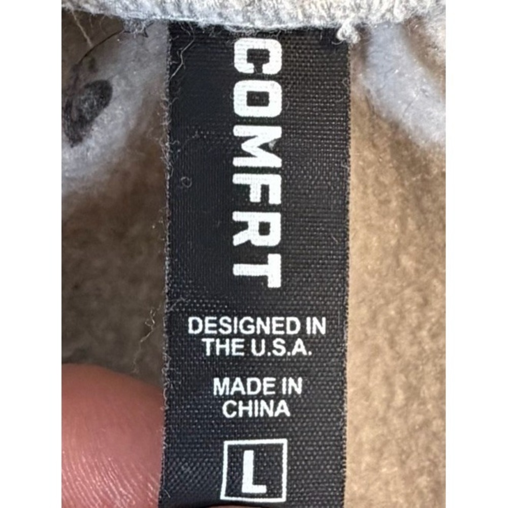 CMFRT Adult Unisex Light Gray Pullover Hooded Sweat Suit Size Large - Picture 12 of 16